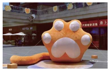 Cat Claw and Tail Mascot | Custom Inflatable Manufacturer & Supplier | BTCOOPS