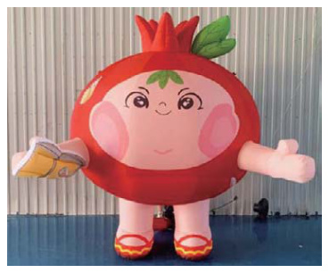 Inflatable Pomegranate Girl | Custom Inflatable Manufacturer & Supplier | BTCOOPS